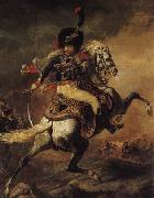 Theodore Gericault An Officer of the Chasseurs Commanding a Charge oil painting on canvas